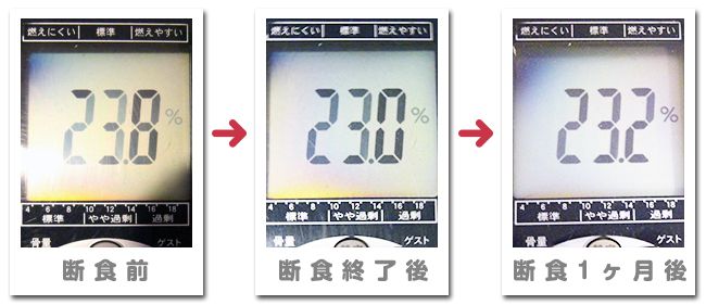 毎日酵素2日間断食_体脂肪